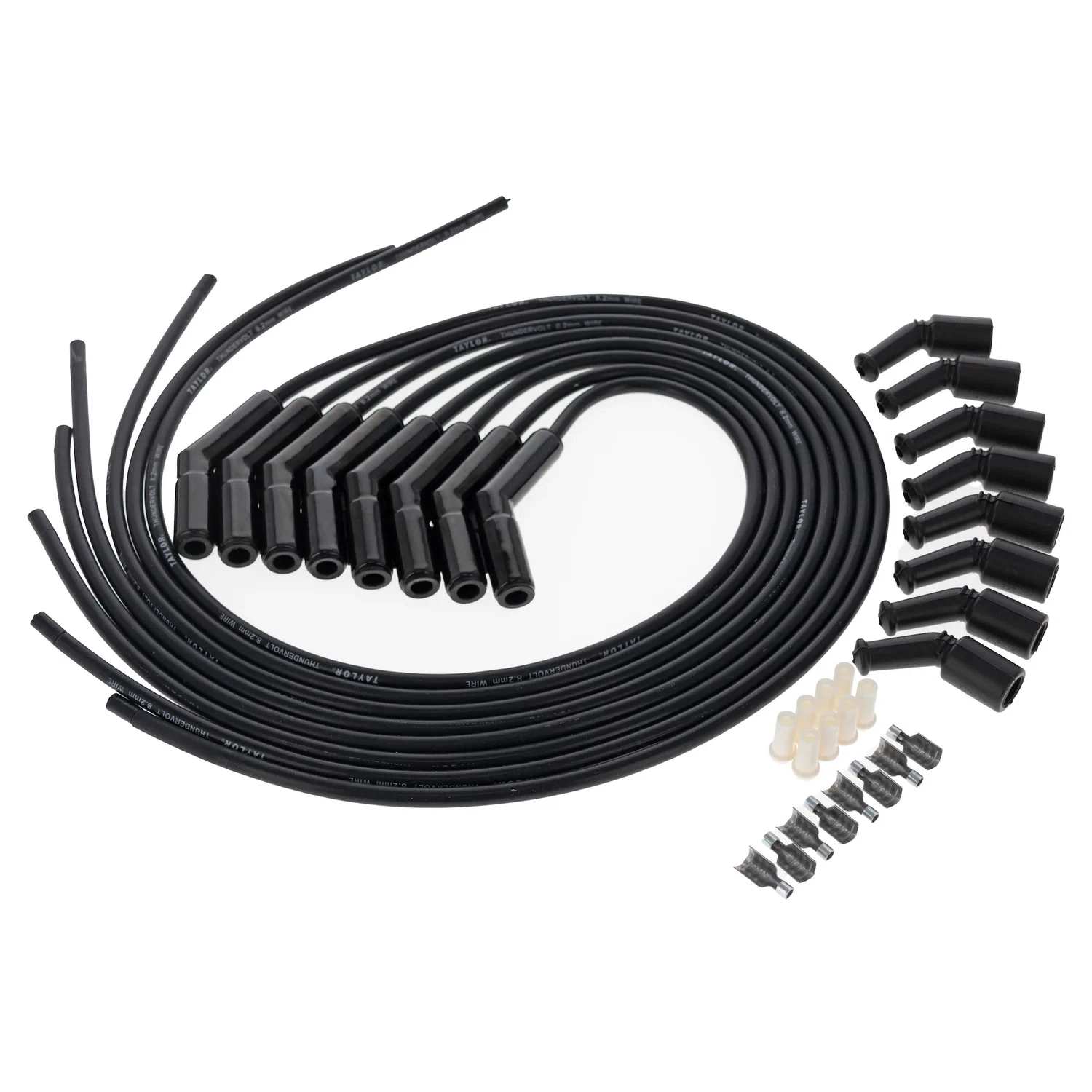 Spark Plug Wire Set Universal Silicone ThunderVolt 8.2mm 135_ 40 ohm_ft 85063-B